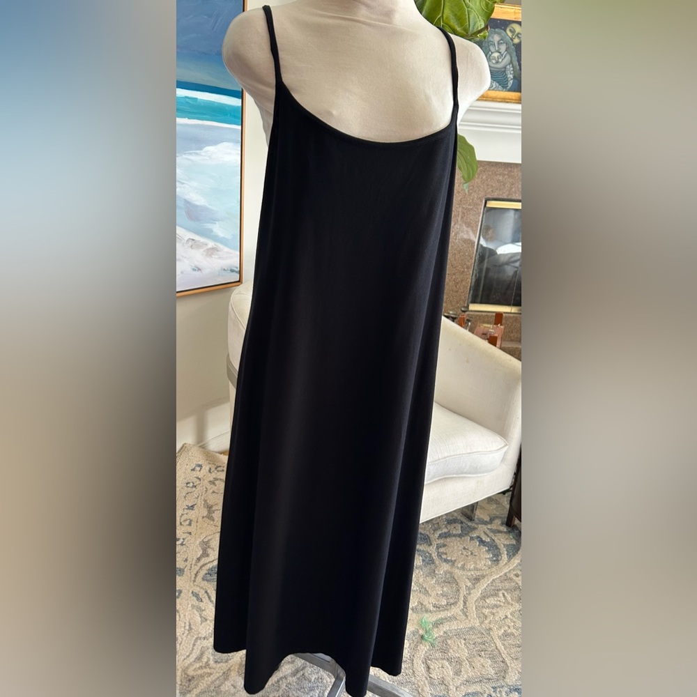 EILEEN FISHER Cross-Back Black Dress, Sz XL